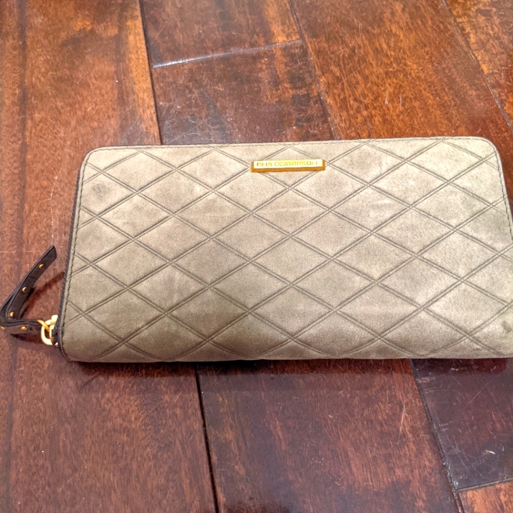 Rebecca Minkoff Embossed Nubuck Zip Around Wallet